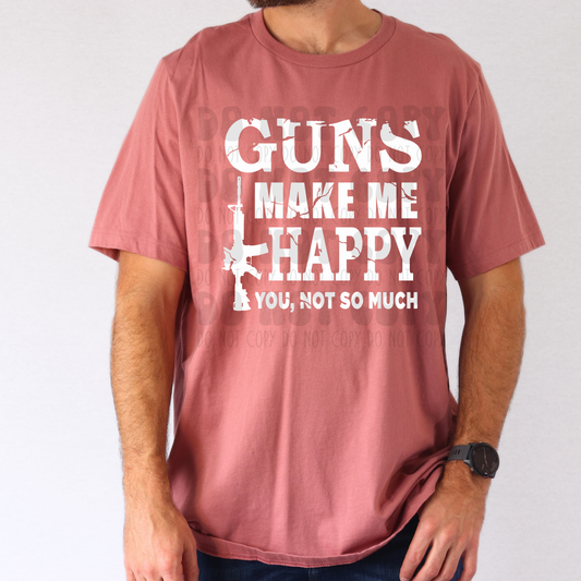 MAKE ME HAPPY WHT - DTF TRANSFER