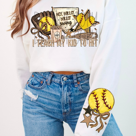 SOFTBALL BATTER BATTER W/ SLEEVE - DTF TRANSFER