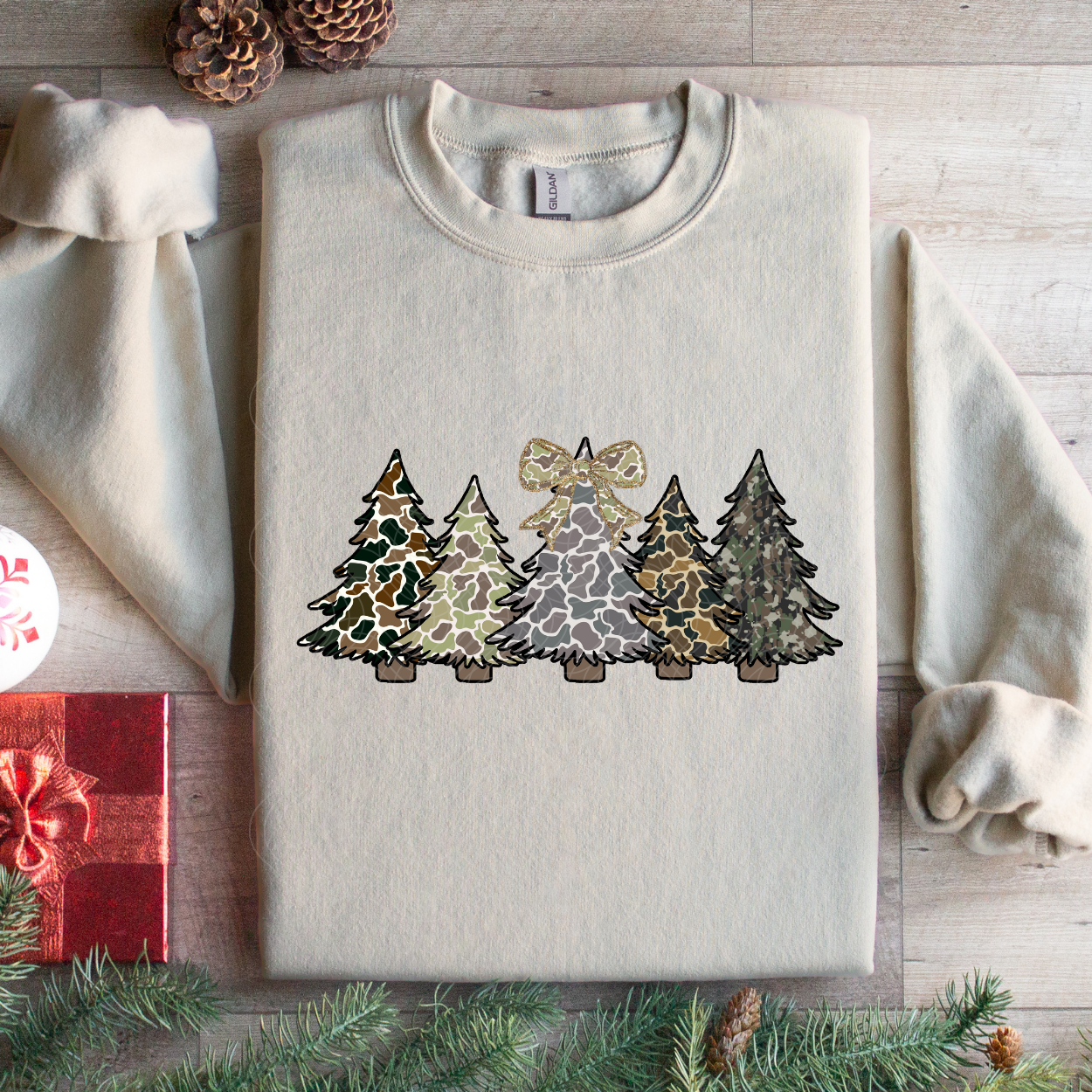 CAMO TREES BOW - DTF TRANSFER