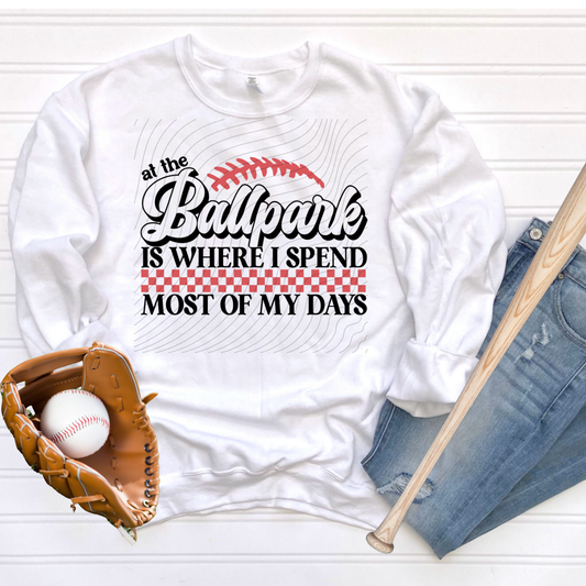 BALLPARK BLK TEXT - DTF TRANSFER