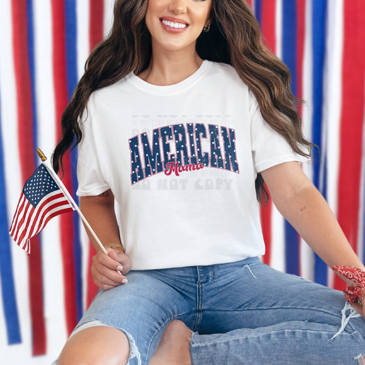 AMERICAN MAMA STARS - DTF TRANSFER