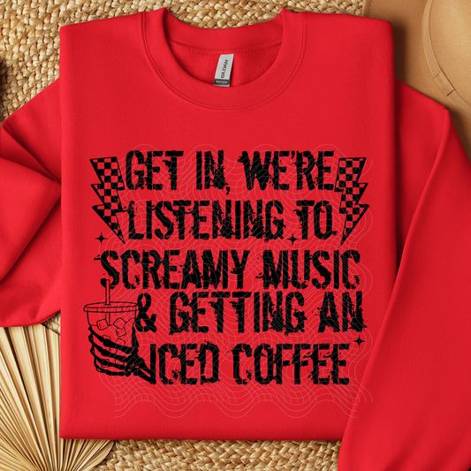 SCREAMY MUSIC AND ICED COFFEE - DTF TRANSFER