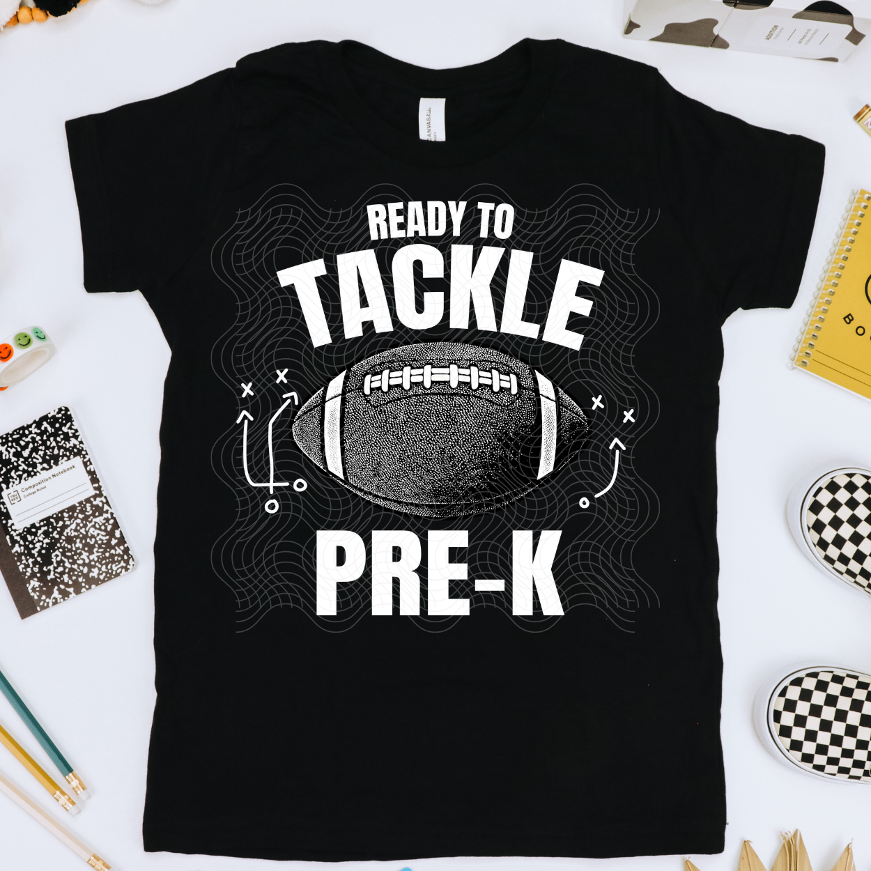 TACKLE PRE K, WHT - DTF TRANSFER