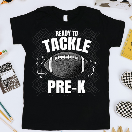 TACKLE PRE K, WHT - DTF TRANSFER