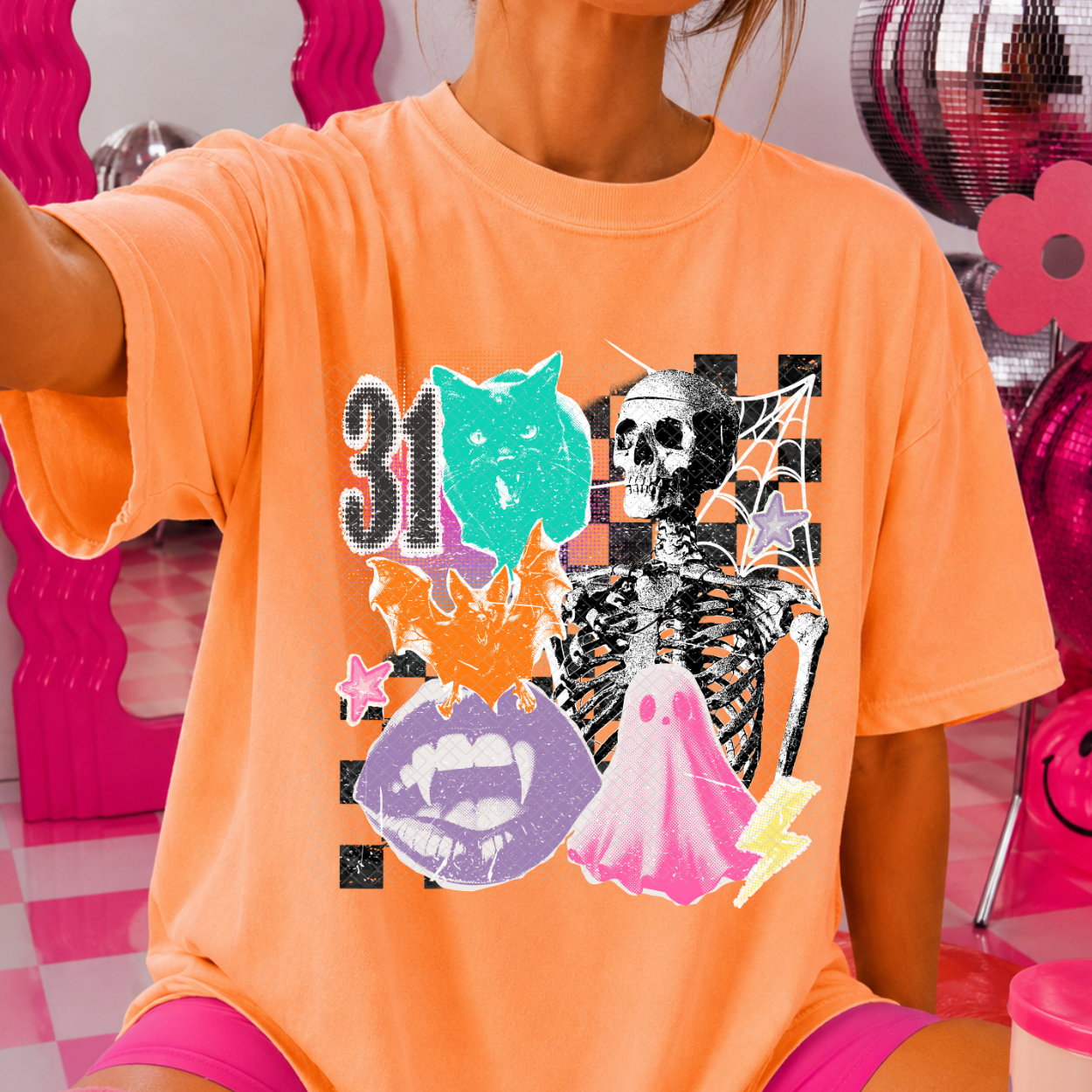 HALLOWEEN COLLAGE BLK - DTF TRANSFER