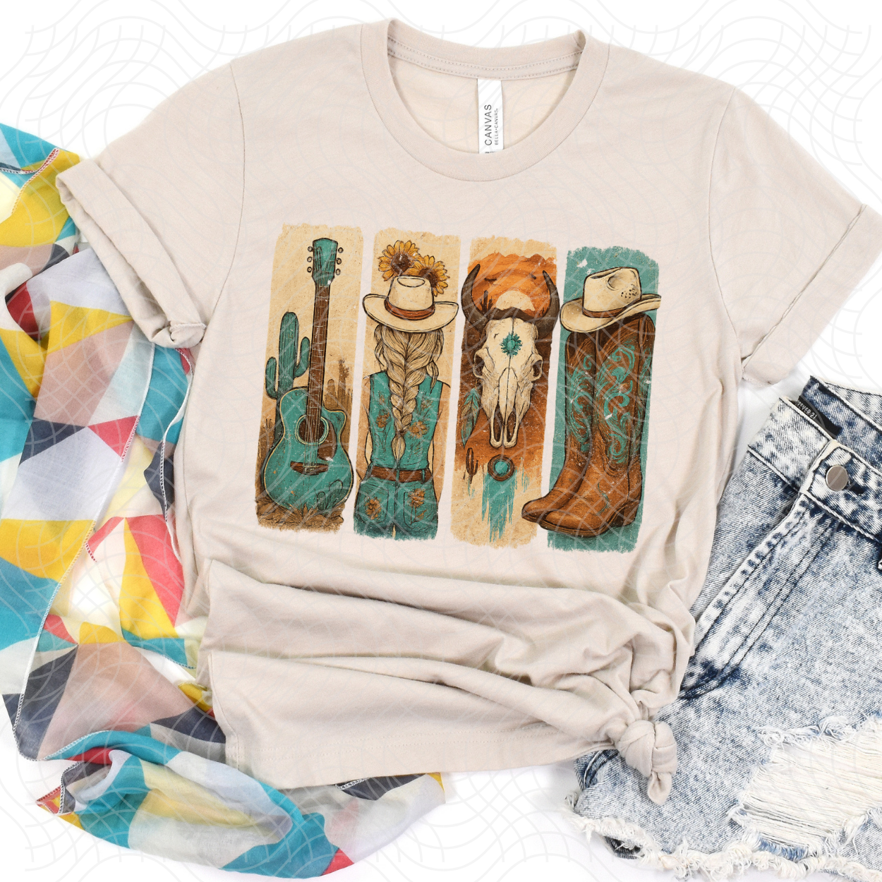 COUNTRY GIRL WATERCOLORS - DTF TRANSFER