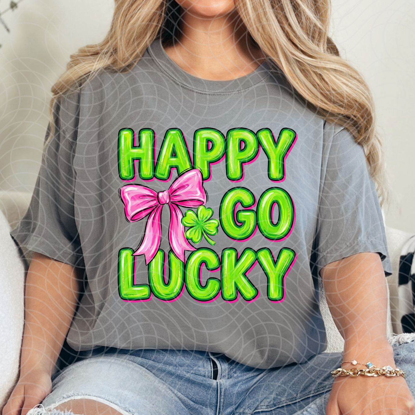HAPPY GO LUCKY - DTF TRANSFER