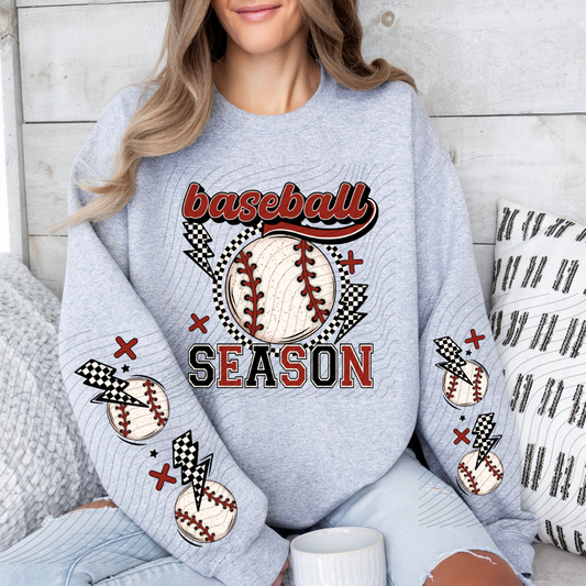 BASEBALL SEASON W/ DOUBLE SLEEVE - DTF TRANSFER