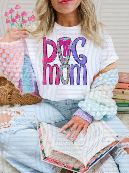 FLORAL DOG MOM - DTF TRANSFER