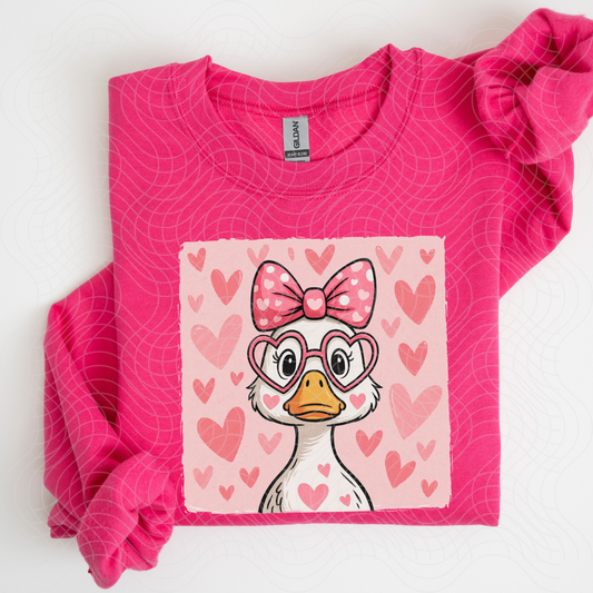 HEARTS GOOSE PINK - DTF TRANSFER