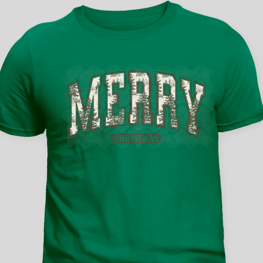 MERRY CHRISTMAS VARSITY - DTF TRANSFER