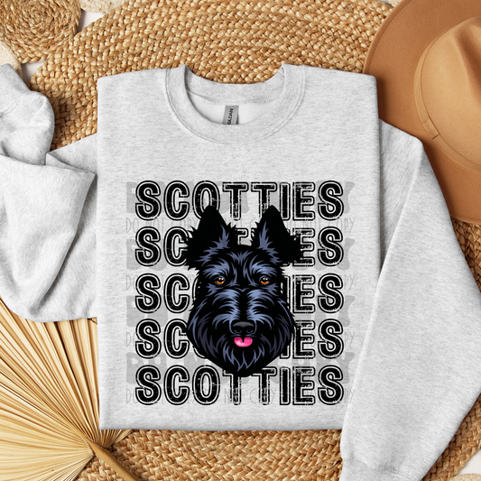 SCOTTIES STACKED DISTRESSED - DTF TRANSFER