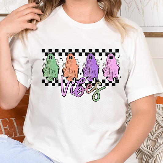 GHOST VIBES BLK CHECK - DTF TRANSFER