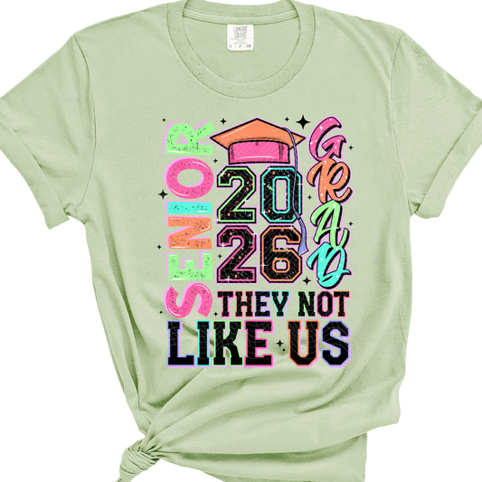 SENIOR THEY NOT LIKE US BLK STARS - DTF TRANSFER
