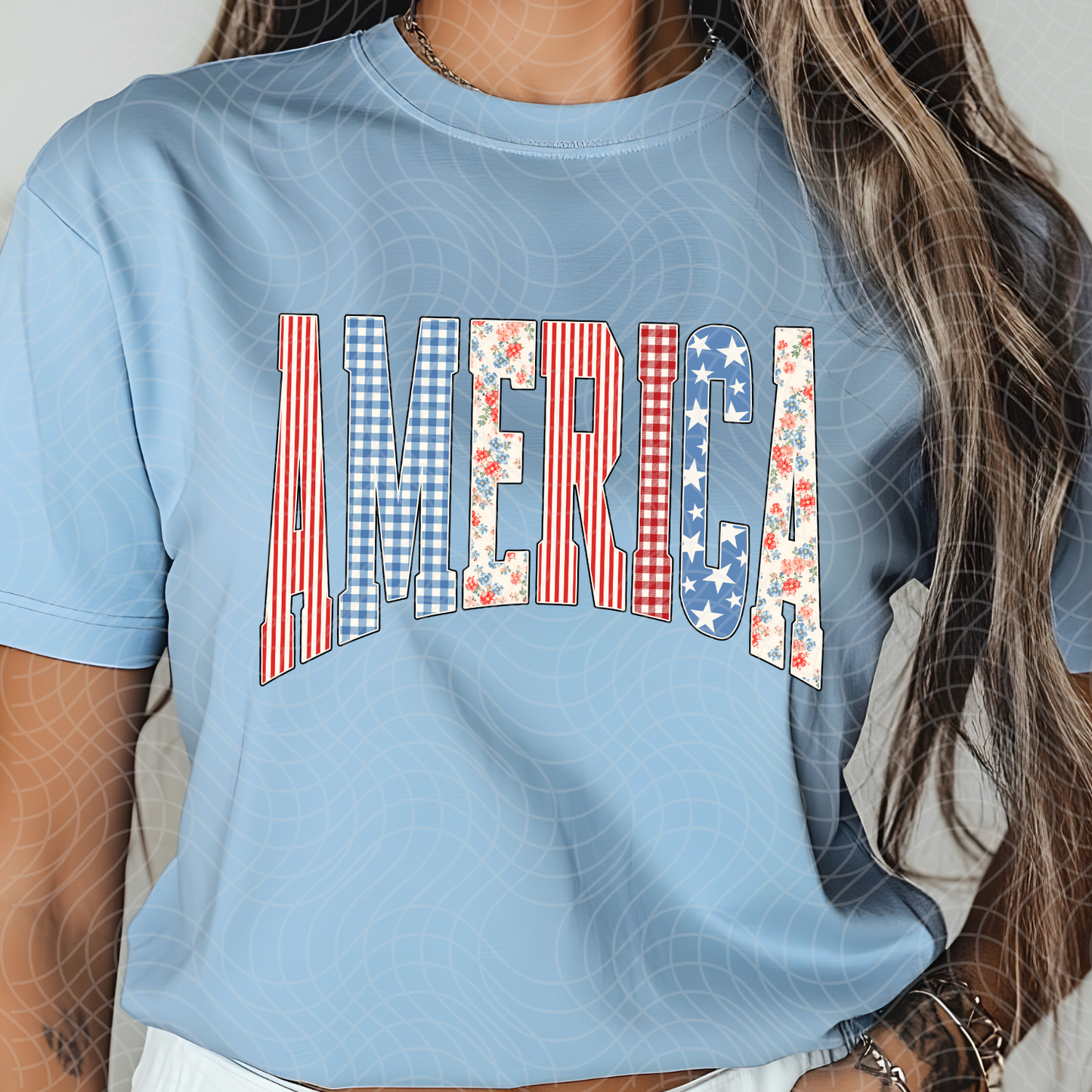 AMERICA PATTERNS - DTF TRANSFER