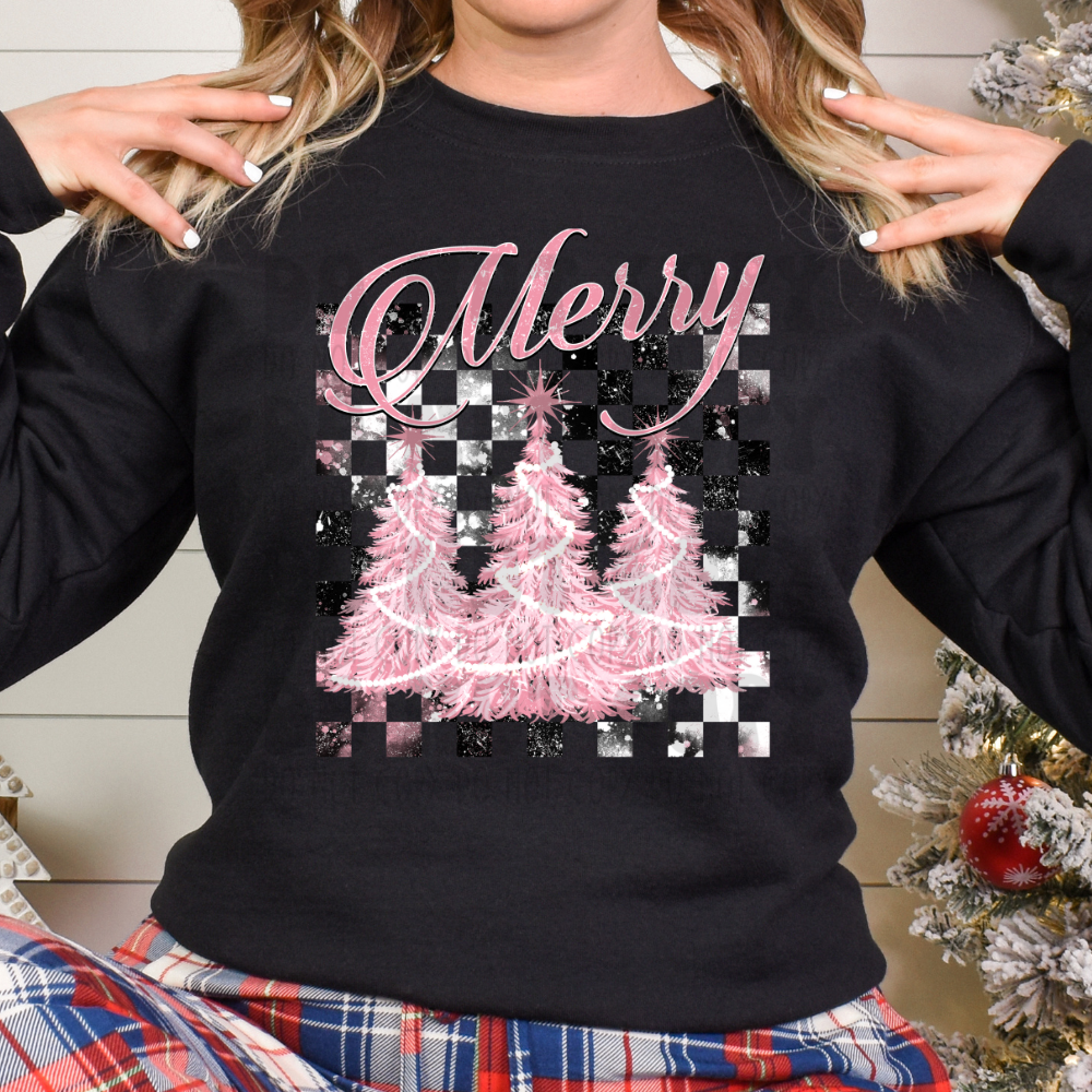 MERRY PINK TREES - DTF TRANSFER