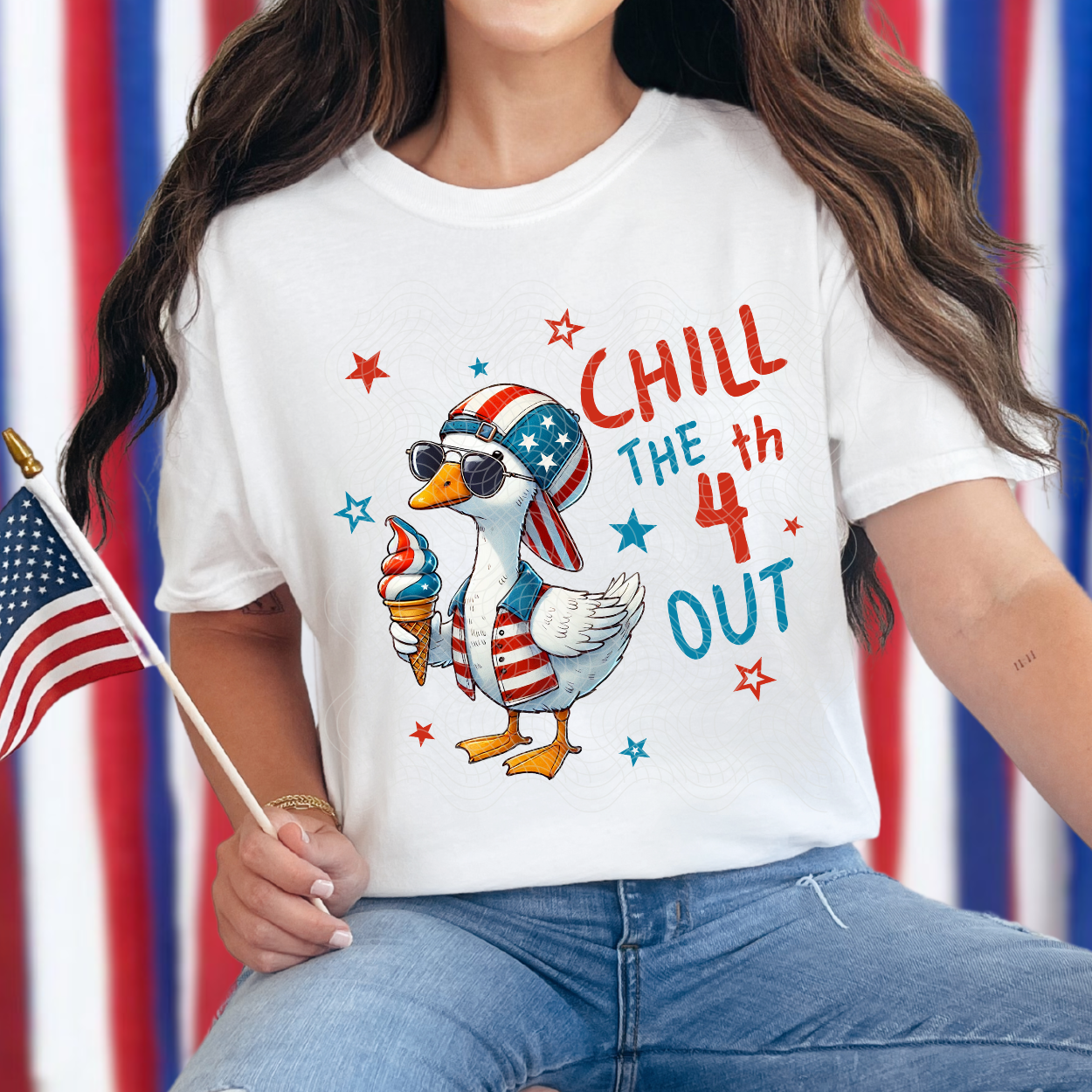 CHILL THE 4TH OUT GOOSE - DTF TRANSFER