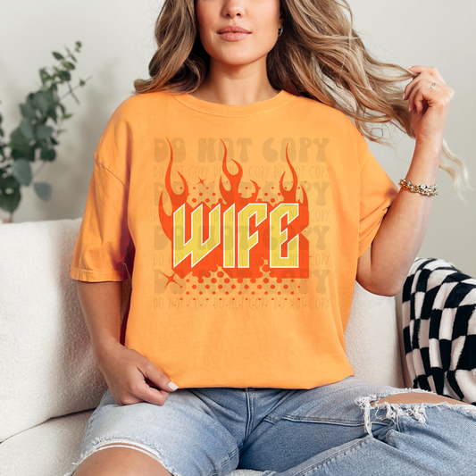 WIFE FLAMES - DTF TRANSFER