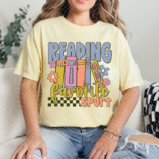 READING IS MY FAVORITE SPORT - DTF TRANSFER