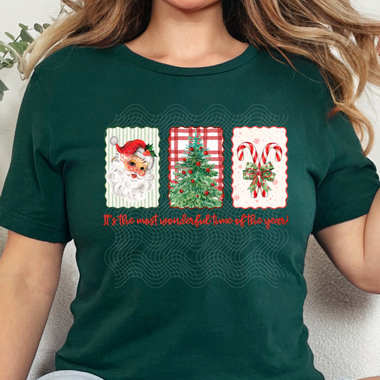 MOST WONDERFUL TIME OF YEAR, VINTAGE CHRISTMAS - DTF TRANSFER