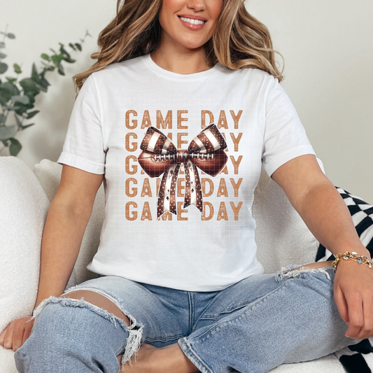GAME DAY STACKED FOOTBALL RIBBON - DTF TRANSFER
