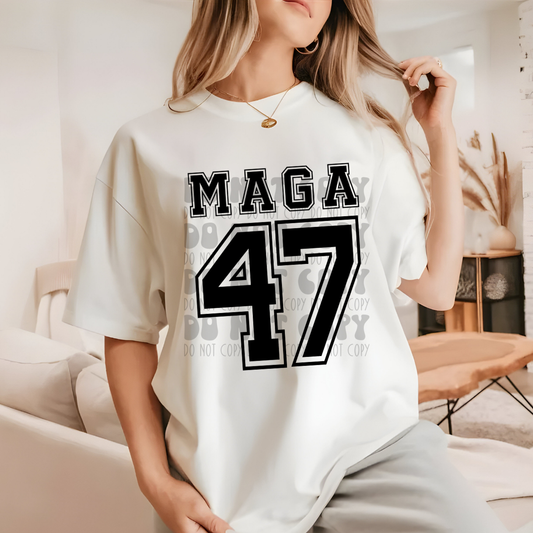 MAGA 47 BLK - DTF TRANSFER