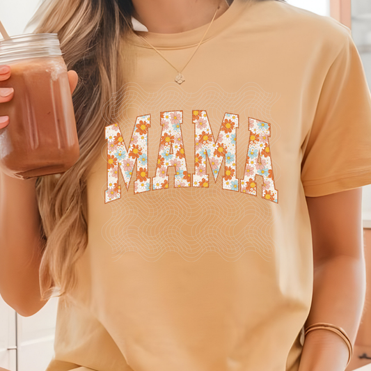 MAMA RETRO FLORAL - DTF TRANSFER