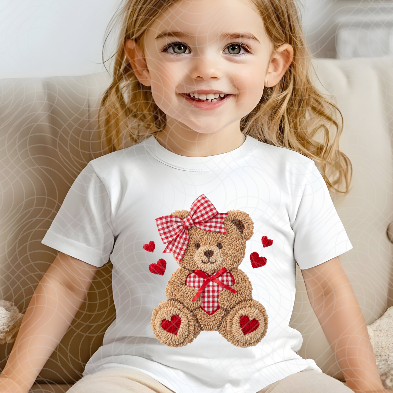 GIRL BEAR VALENTINE - DTF TRANSFER