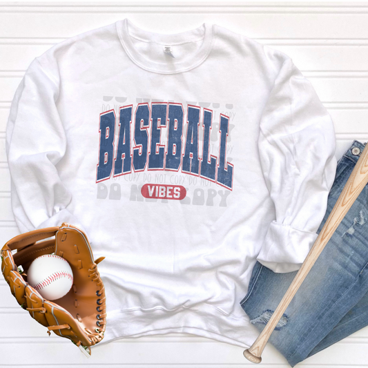 BASEBALL VIBES DISTRESSED - DTF TRANSFER