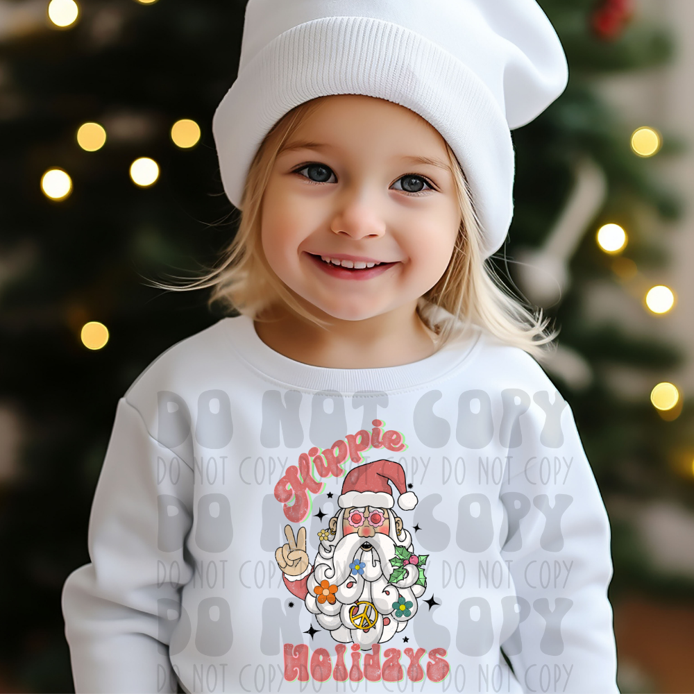 HIPPIE HOLIDAYS - DISTRESSED - DTF TRANSFER