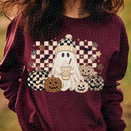 GHOSTIE WITH PUMPKINS - DTF TRANSFER
