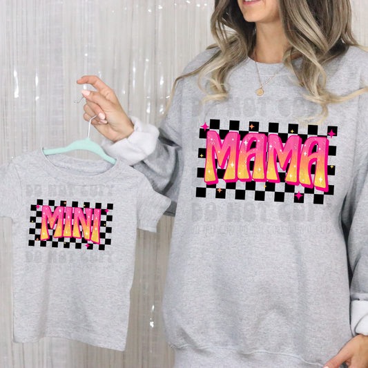 MINI RETRO BUBBLE LETTERS - DTF TRANSFER