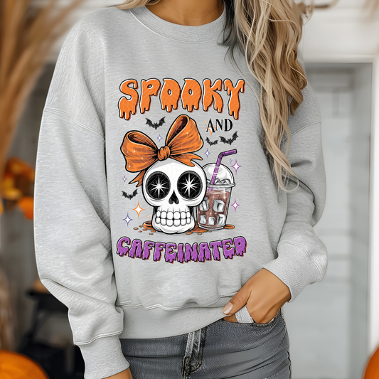 SPOOKY AND CAFFEINATED - DTF TRANSFER