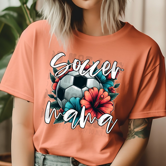 FLORAL SOCCER MAMA - DTF TRANSFER