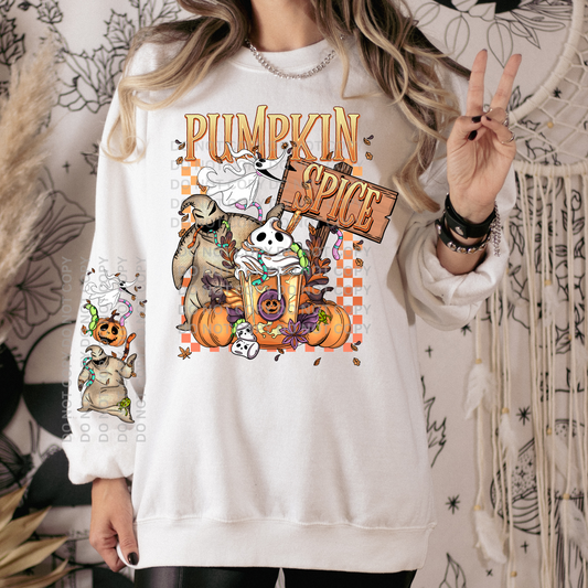 PUMPKIN SPICE W/SNAKES W/ SLEEVE - DTF TRANSFER