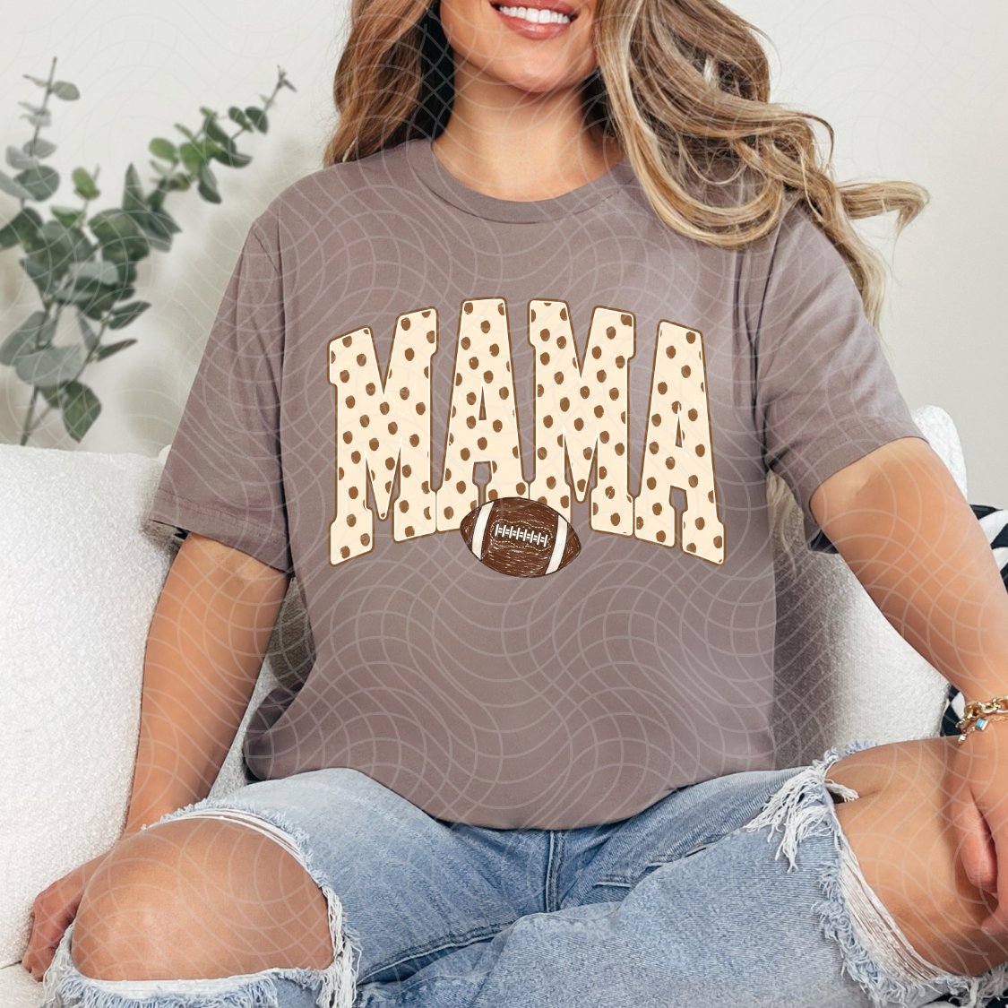 FOOTBALL MAMA POLKA DOT - DTF TRANSFER