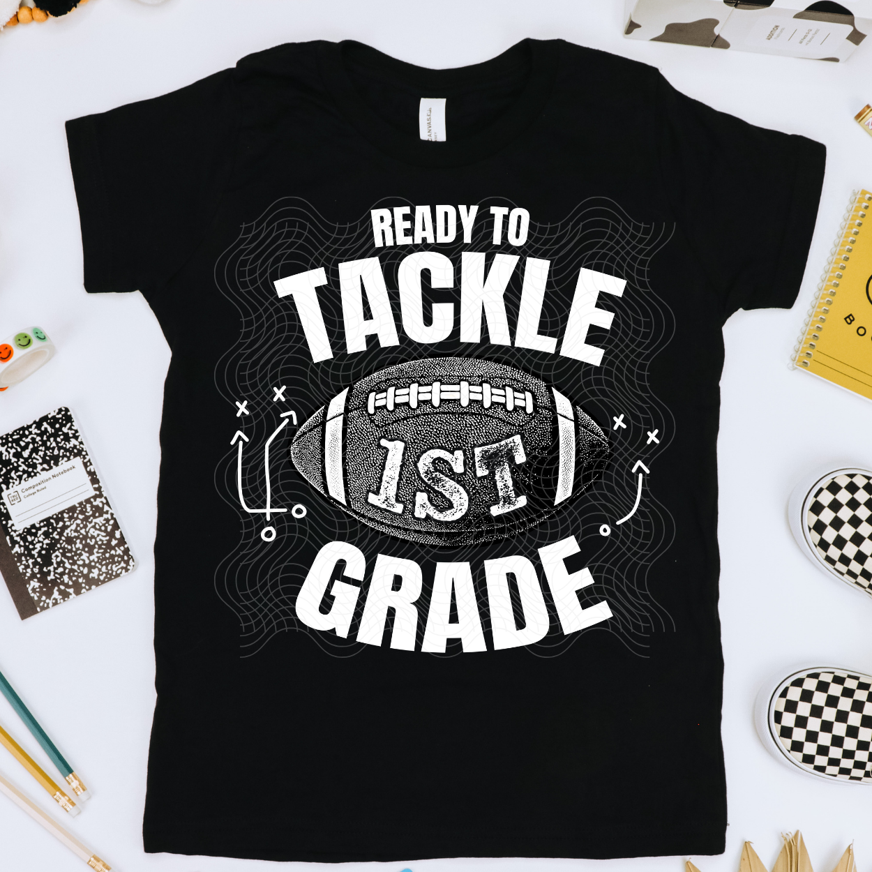TACKLE FIRST GRADE, WHT - DTF TRANSFER
