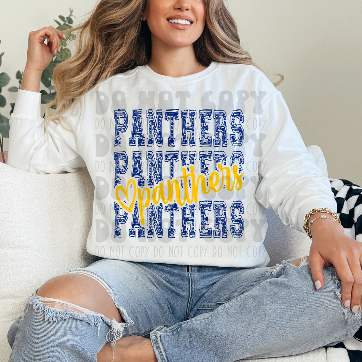 PANTHERS STACKED - DTF TRANSFER