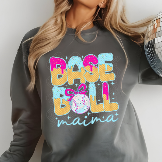 DRIP BASEBALL MAMA - DTF TRANSFER