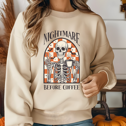 NIGHTMARE BEFORE COFFEE - DTF TRANSFER
