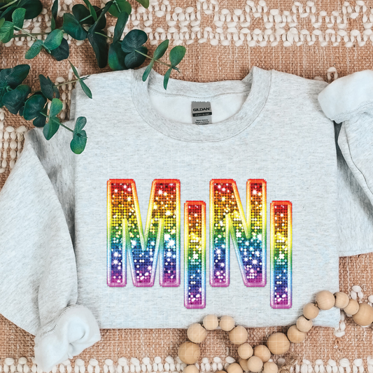 MINI RAINBOW FAUX SEQUINS - DTF TRANSFER