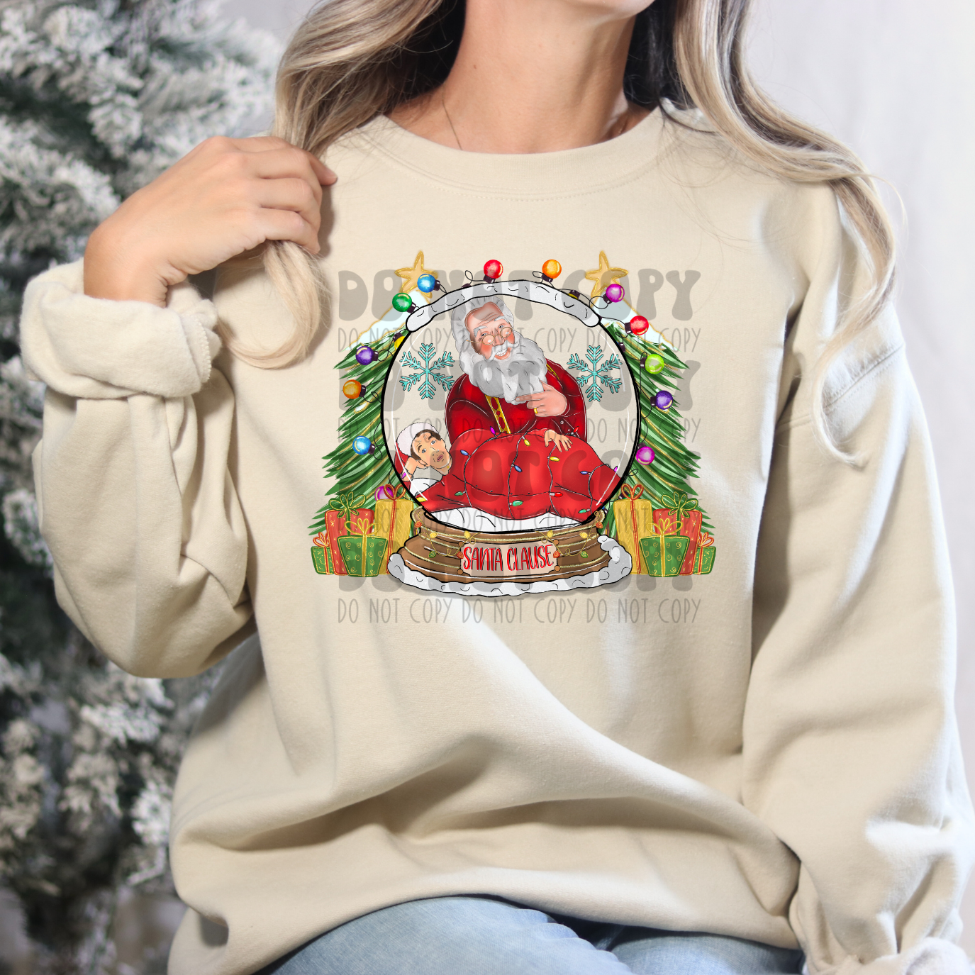 GLOBE - SANTA - DTF TRANSFER