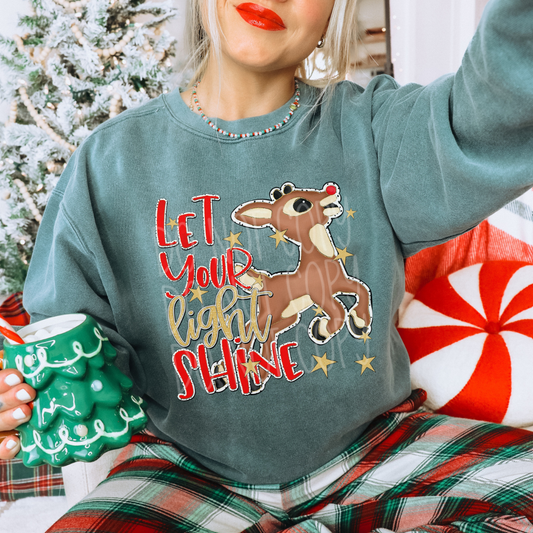 LET YOUR LIGHT SHINE - DTF TRANSFER