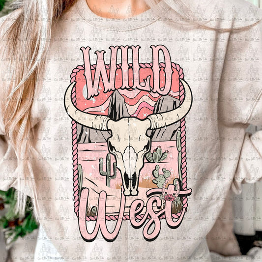 WILD WEST PINK - GRUNGE EFFECT - DTF TRANSFER