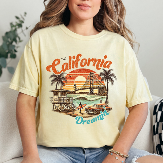 CALIFORNIA DREAMIN - DTF TRANSFER