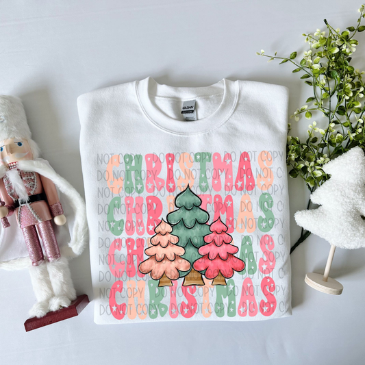 CHRISTMAS STACKED TREES - DTF TRANSFER