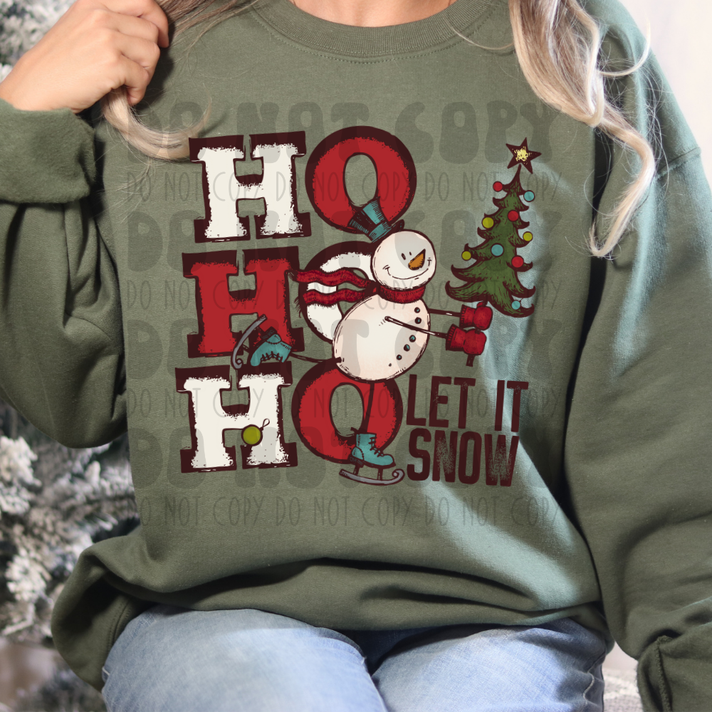 HOHOHO LET IT SNOW - DTF TRANSFER