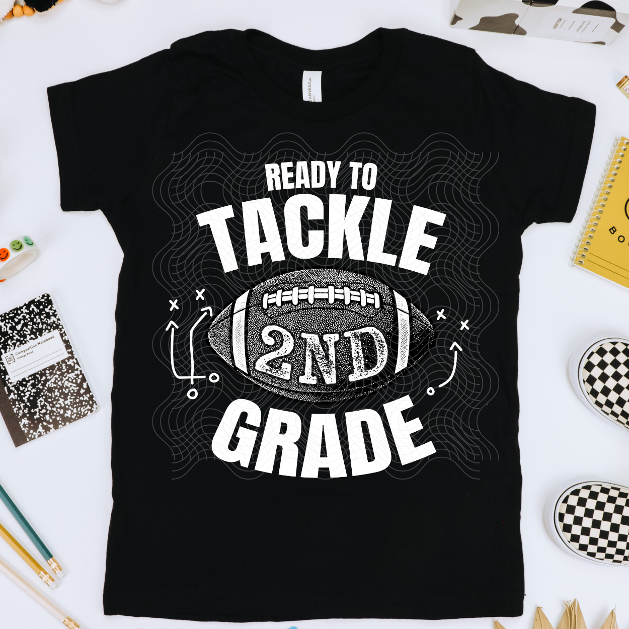 TACKLE SECOND GRADE, WHT - DTF TRANSFER