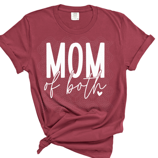 MOM OF BOTH WHITE - DTF TRANSFER