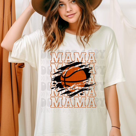 MAMA STACKED BASKETBALL - DTF TRANSFER